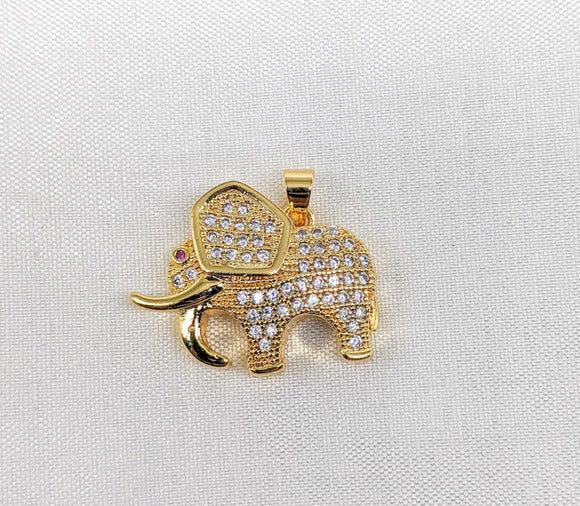 Plated Elephant Pendant