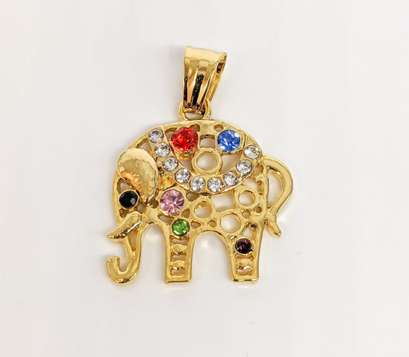 Plated Elephant Pendant