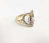 Plated Tri-Color Virgin Mary Ring