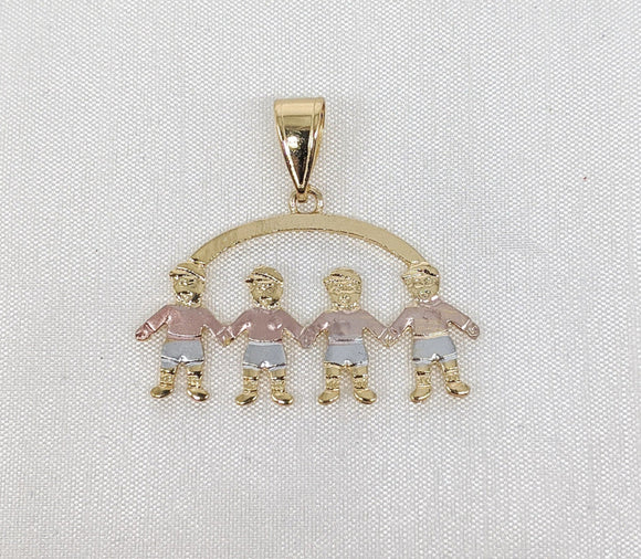 Plated Four Boys Pendant