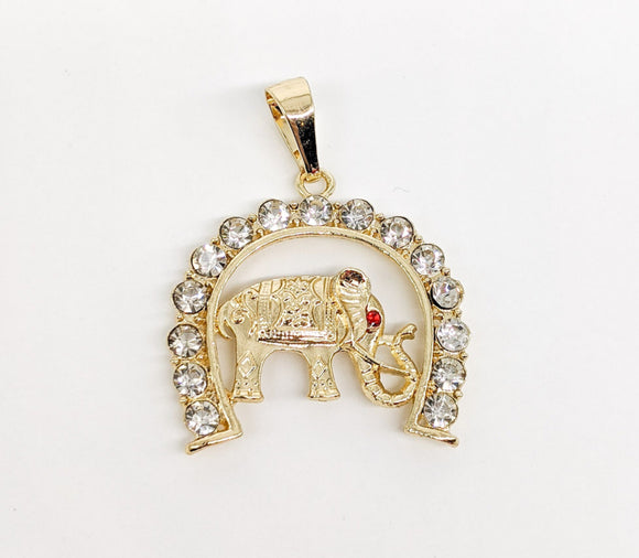 Plated Elephant Pendant