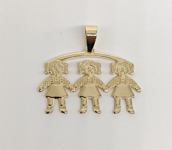 Plated Three Girls Pendant