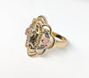 Plated Tri-Color Virgin Mary Ring