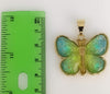 Plated Butterfly 5mm Figaro Chain Necklace