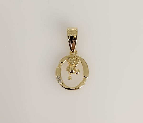 Plated Letter Initial "O" Pendant