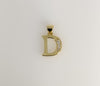 Plated Letter Initial "D" Pendant