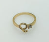 Plated Adjustable Initial Letter "Q" Ring