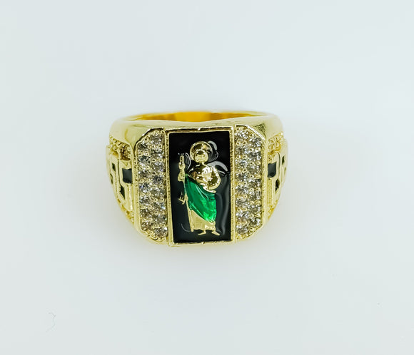 Plated Multicolor Saint Jude Men Ring