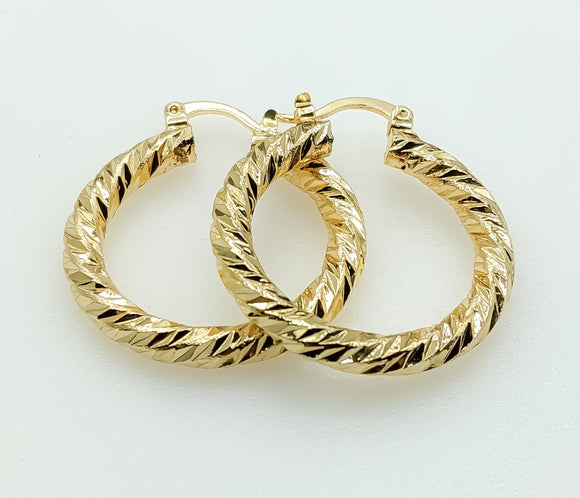 Plated 22mm Hoop Earring