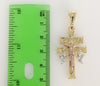 Plated Tri-Color Holy Cross of Caravaca Pendant