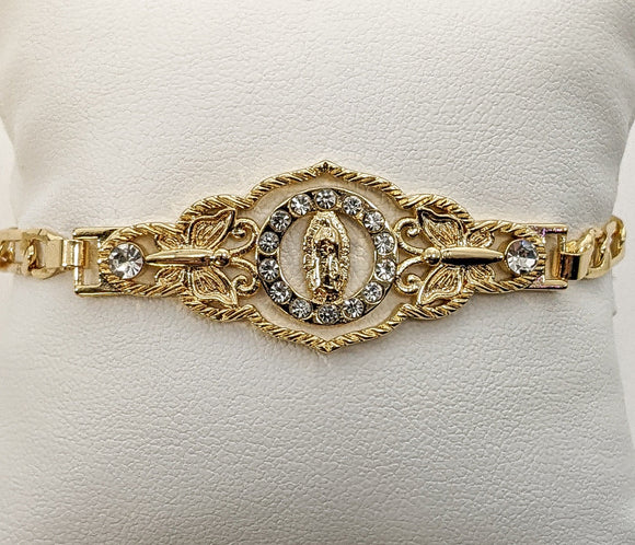 Plated Virgin Mary Bracelet