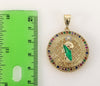 Plated Multicolor Saint Jude 4mm Figaro Chain Necklace