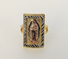 Plated Tri-Color Virgin Mary Ring