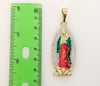 Plated Multicolor Virgin Mary Pendant