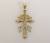 Plated Tri-Color Holy Cross of Caravaca Pendant