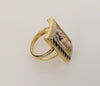 Plated Tri-Color Virgin Mary Ring