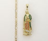 Plated Virgin Mary 4mm Figaro Chain Necklace