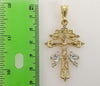 Plated Tri-Color Holy Cross of Caravaca Pendant