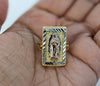 Plated Tri-Color Virgin Mary Ring