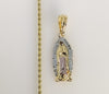 Plated Tri-Color Virgin Mary 2mm Rope/Braided Chain Necklace