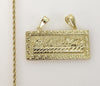 Plated The Last Supper Plaque Pendant 2mm Rope/Braided Chain Necklace