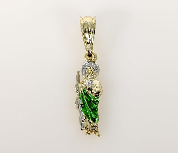 Plated Multicolor Dainty Saint Jude Pendant