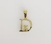 Plated Letter Initial "D" Pendant