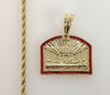Plated The Last Supper 3mm Rope/Braided Chain Necklace