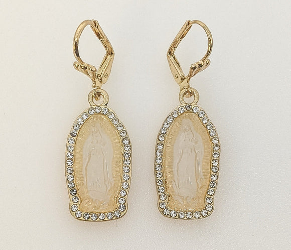 Plated Virgin Mary Earring