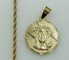 Plated Jesus 3mm Rope/Braided Chain Necklace