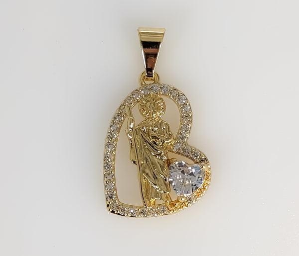 Plated Dainty Saint Jude Thaddaeus Pendant