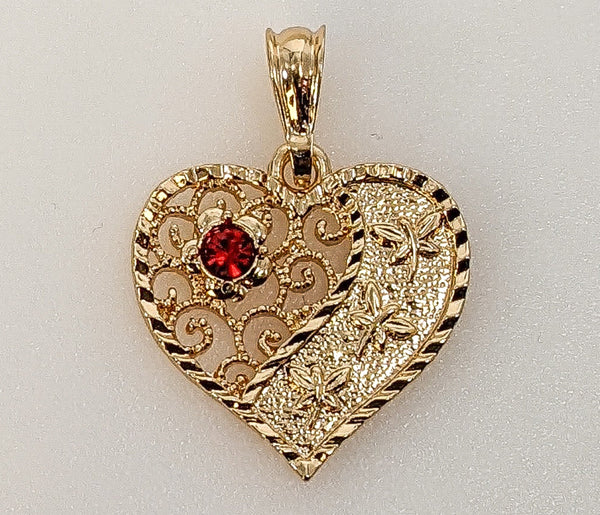 Plated Heart Pendant