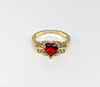 Plated Red Heart with Butterfly Ring*