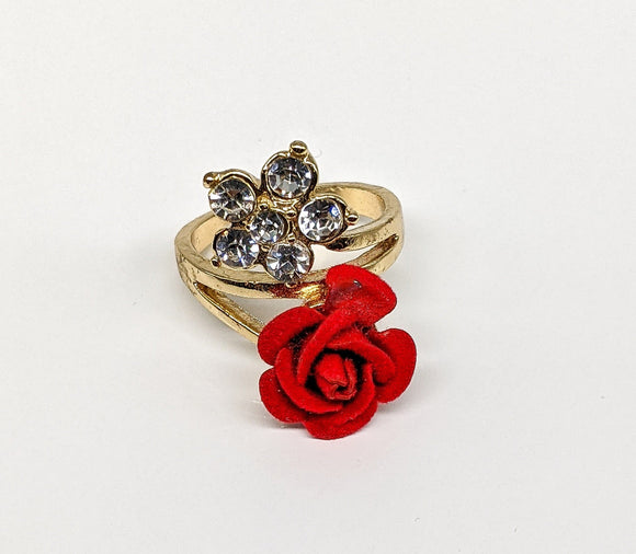 Plated Flower Rose Ring