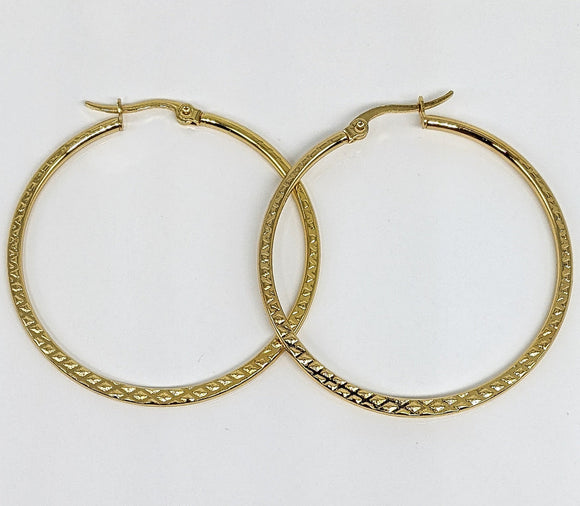 Stainless Steel Gold Hoop Earring