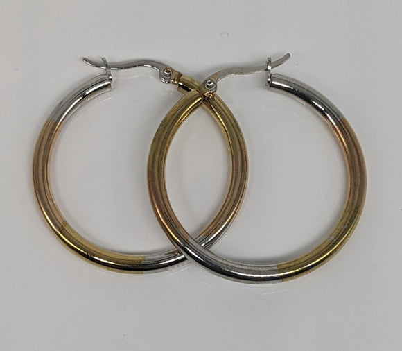 Stainless Steel Multicolor Hoop Earring