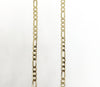 18K Gold Plated Figaro 22" Chain