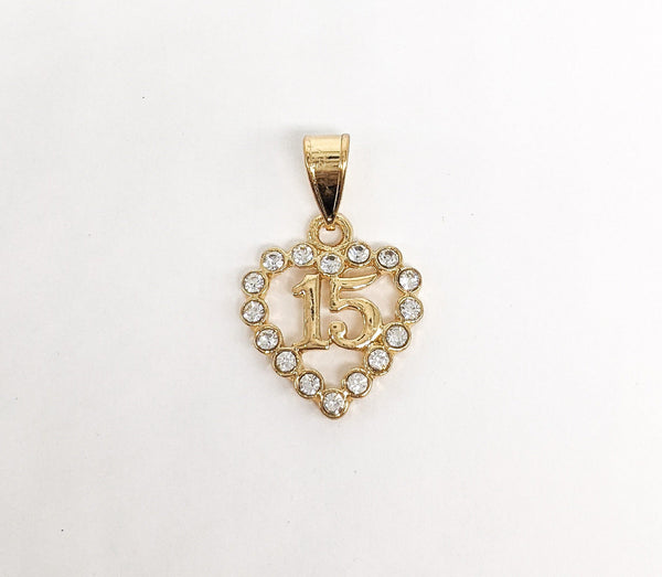 Plated Heart Quince Pendant