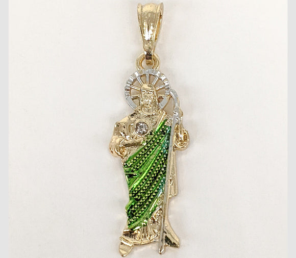 Plated Multicolor Saint Jude Thaddaeus Pendant*