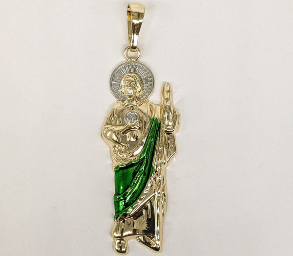 Plated Multicolor Saint Jude Thaddaeus Pendant