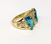 Plated Blue Butterfly Ring