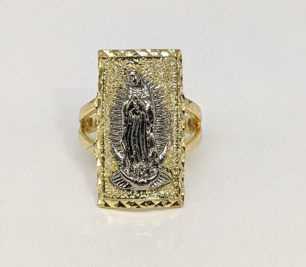 Plated Multicolor Virgin Mary Adjustable Ring