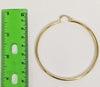 Plated LARGE Tube Hoop Earring