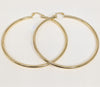 Plated LARGE Tube Hoop Earring