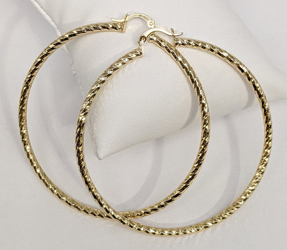 Plated LARGE Hoop Earring