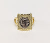 Plated Multicolor Saint Benedict Adjustable Ring