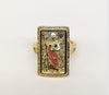 Plated Tri-Gold Saint Jude Adjustable Ring*