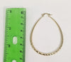 Plated Oval Hoop Earring