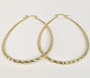 Plated Oval Hoop Earring