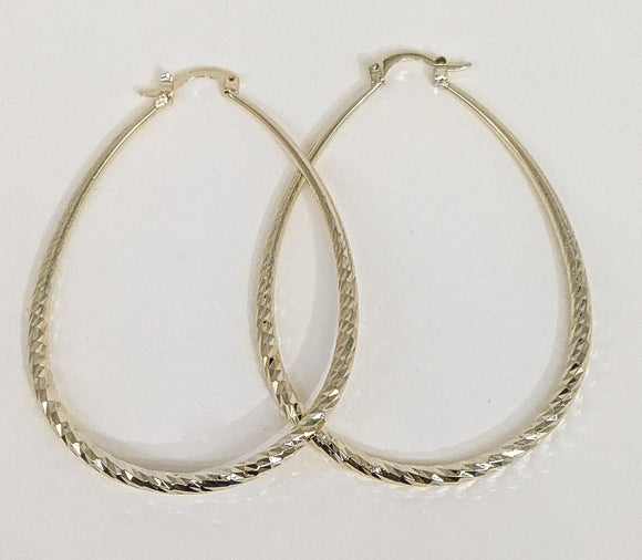 Plated Oval Hoop Earring